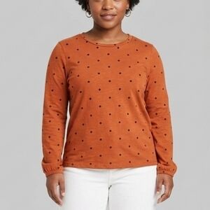 Poetry Rust Polka Dot Shirt
